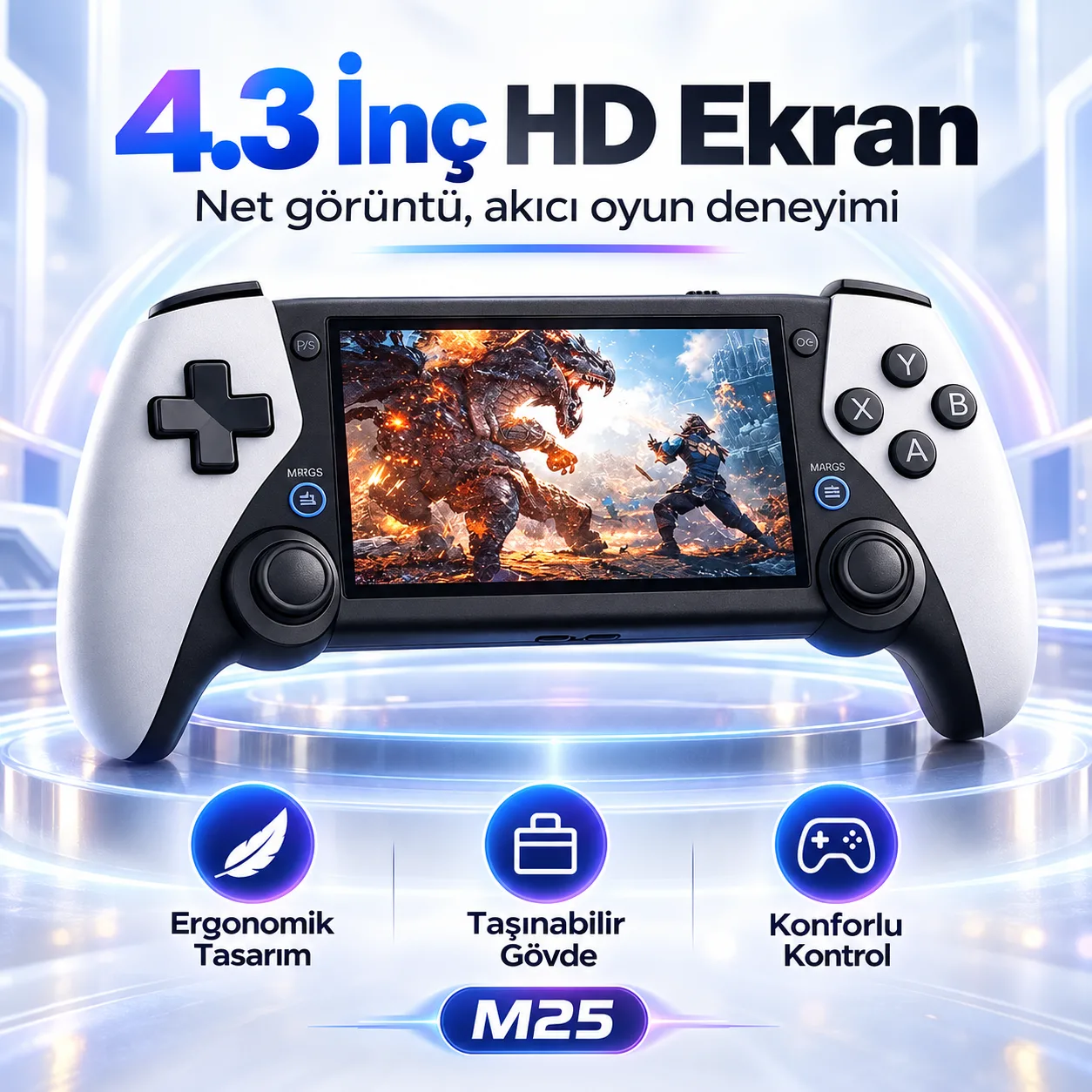 M25 Taşınabilir Oyun Konsolu – 4.3 İnç HD Ekran