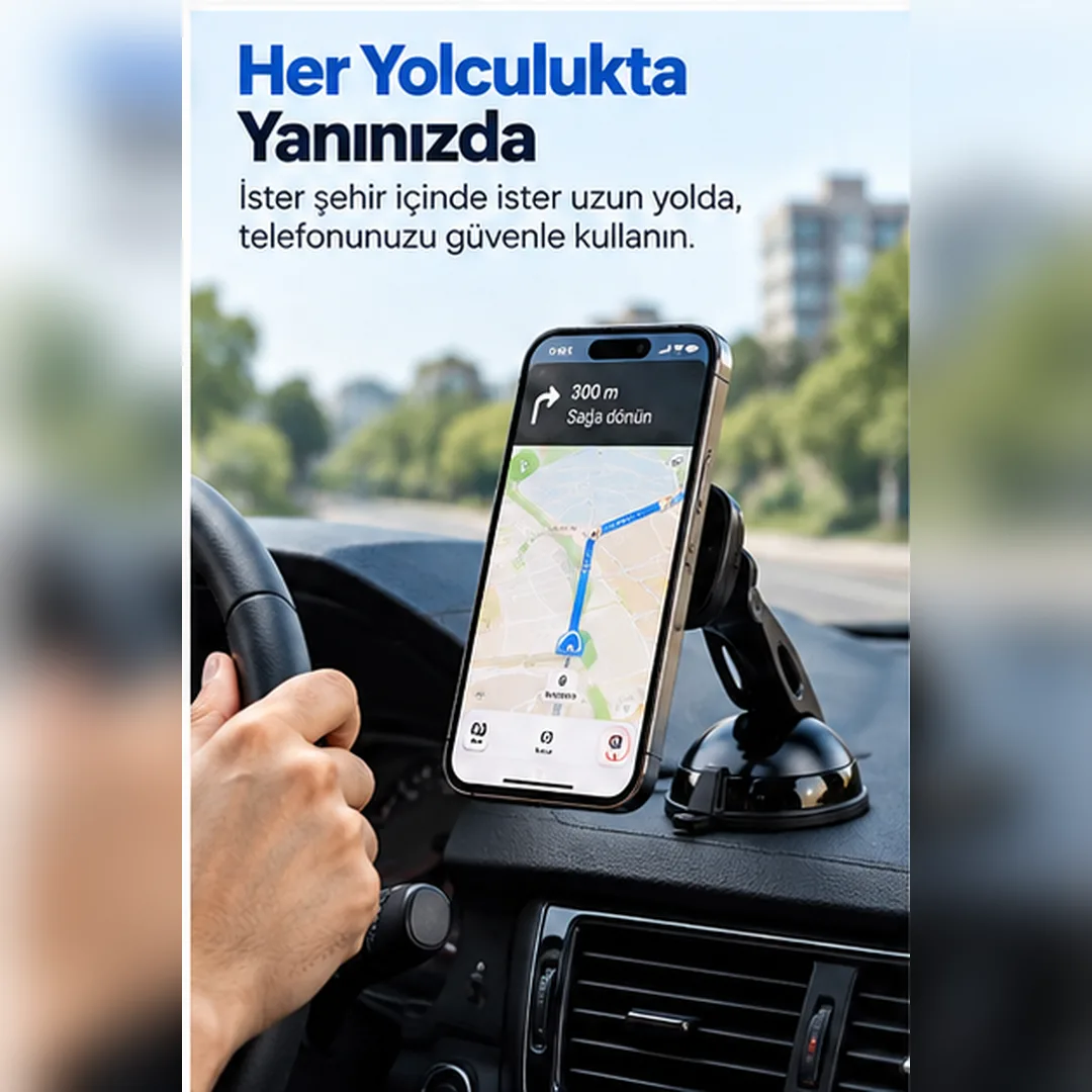 X-Level X-MountLite Manyetik Araç Telefon Tutucu – 360° Döner, Vantuzlu Güçlü Taban