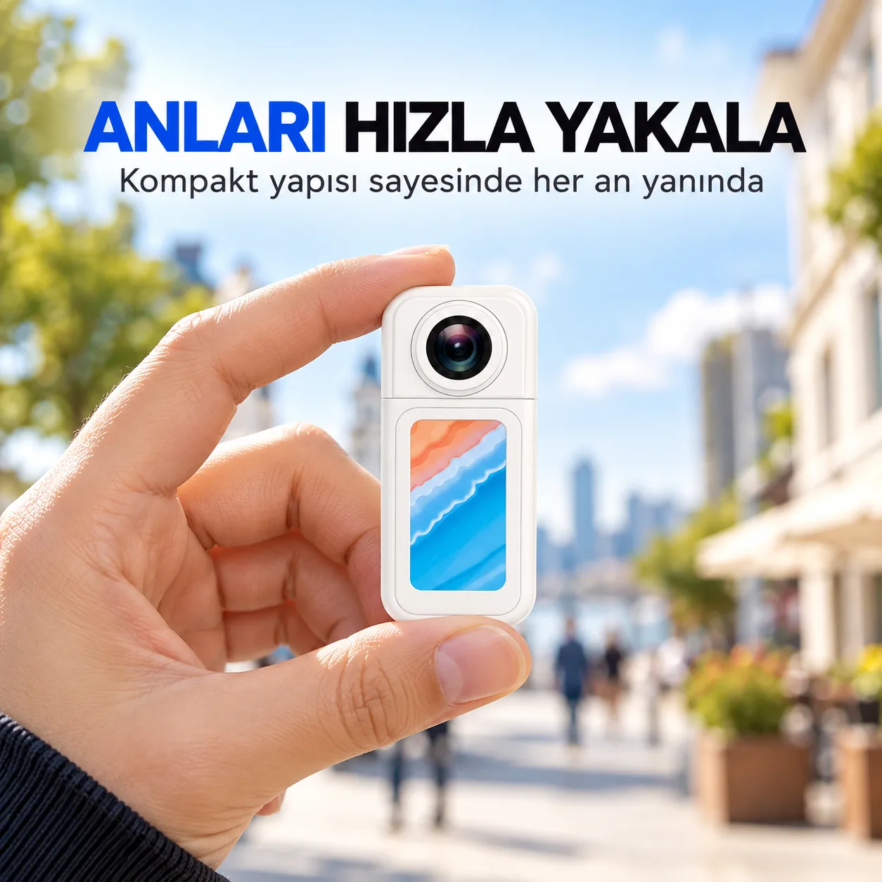 Imextech Thumb Action Camera Mini Aksiyon Kamerası – Ekranlı Kompakt Cep Kamerası