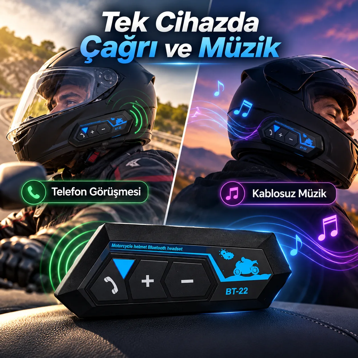 Motosiklet Kask Bluetooth Kulaklık – Bluetooth 5.0