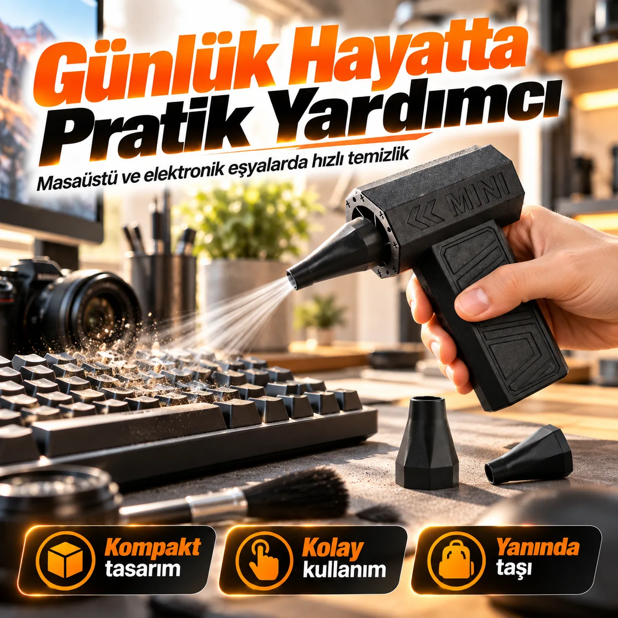 Kablosuz Hava Üfleme Makinesi – Mini Turbo Fan