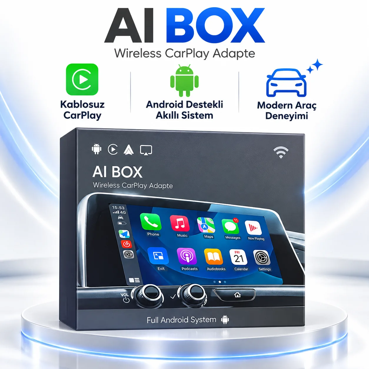 CarPlay Android Box – 4GB RAM, 32GB Depolama
