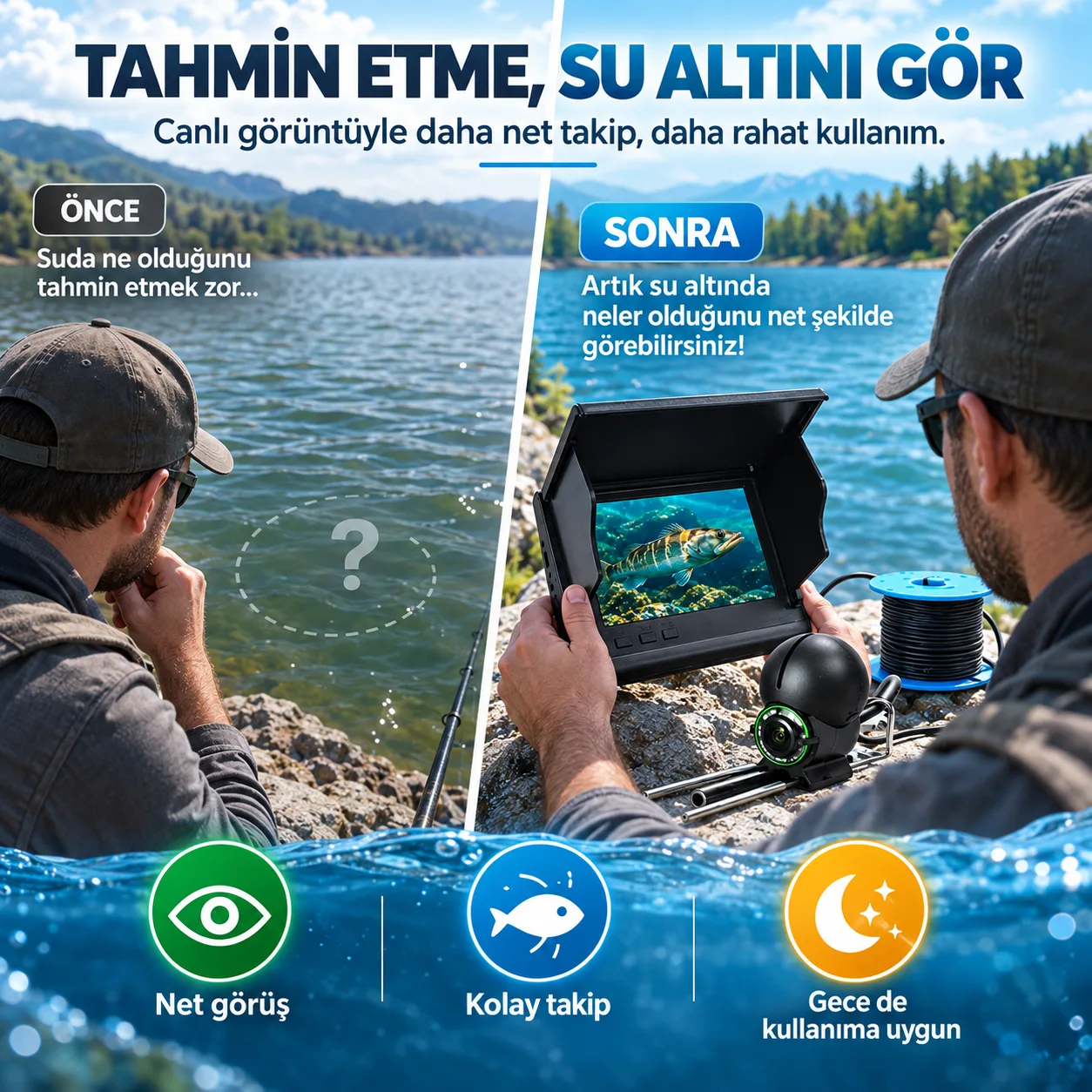Akvaryum İzleme Kamerası – Ekranlı Canlı Görüntü – ürün görseli 3