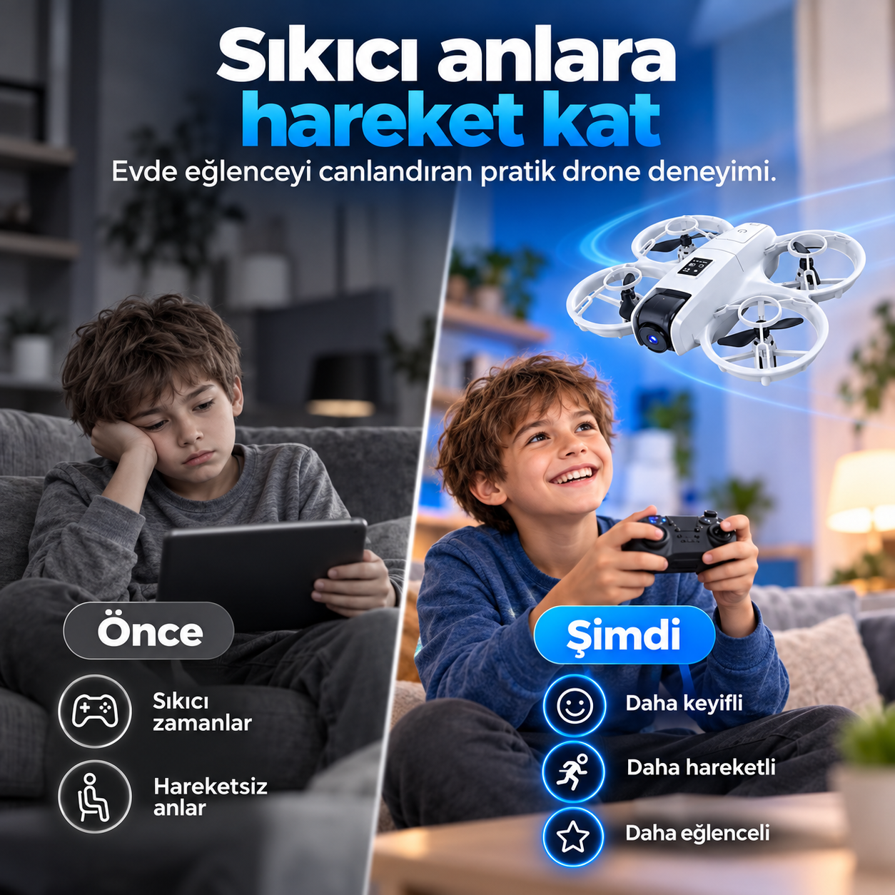 S11 Mini Neo Kameralı Drone – Çift Kameralı, Optical Flow, 2 Bataryalı Mini Drone