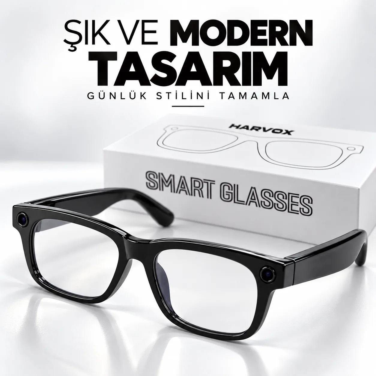 Harvox Smart Glasses Akıllı Gözlük – Şık, Modern ve Günlük Kullanıma Uygun Tasarım