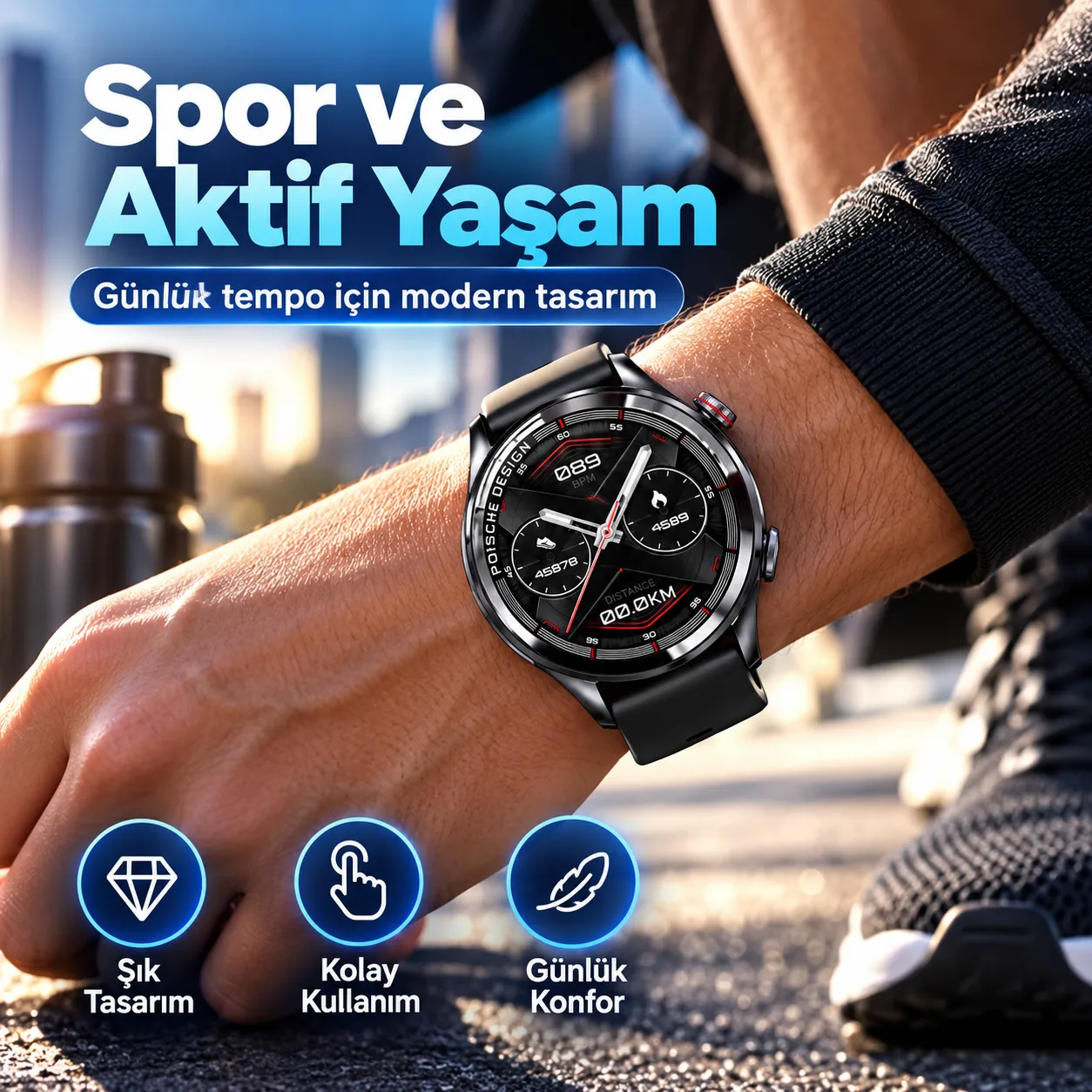 HW23 MAX Akıllı Saat – 1.52 İnç Geniş Ekran, Kablosuz Şarj ve WearFit Pro