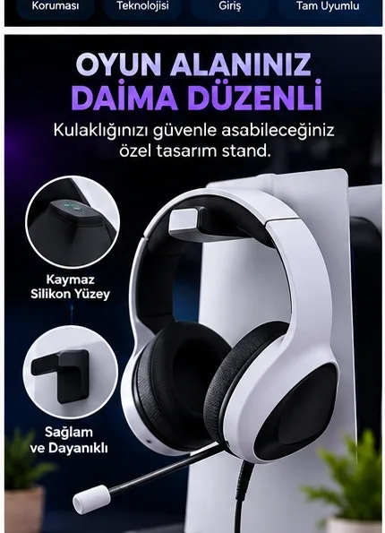 Bakeey PS5 Şarj Standı – Fanlı, RGB, Çift Kol Şarj