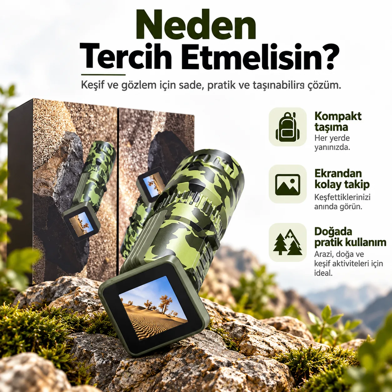 8 MP Dijital Doğa Gözlem Kamerası – 2.0 İnç TFT LCD Ekran ve Full HD Video
