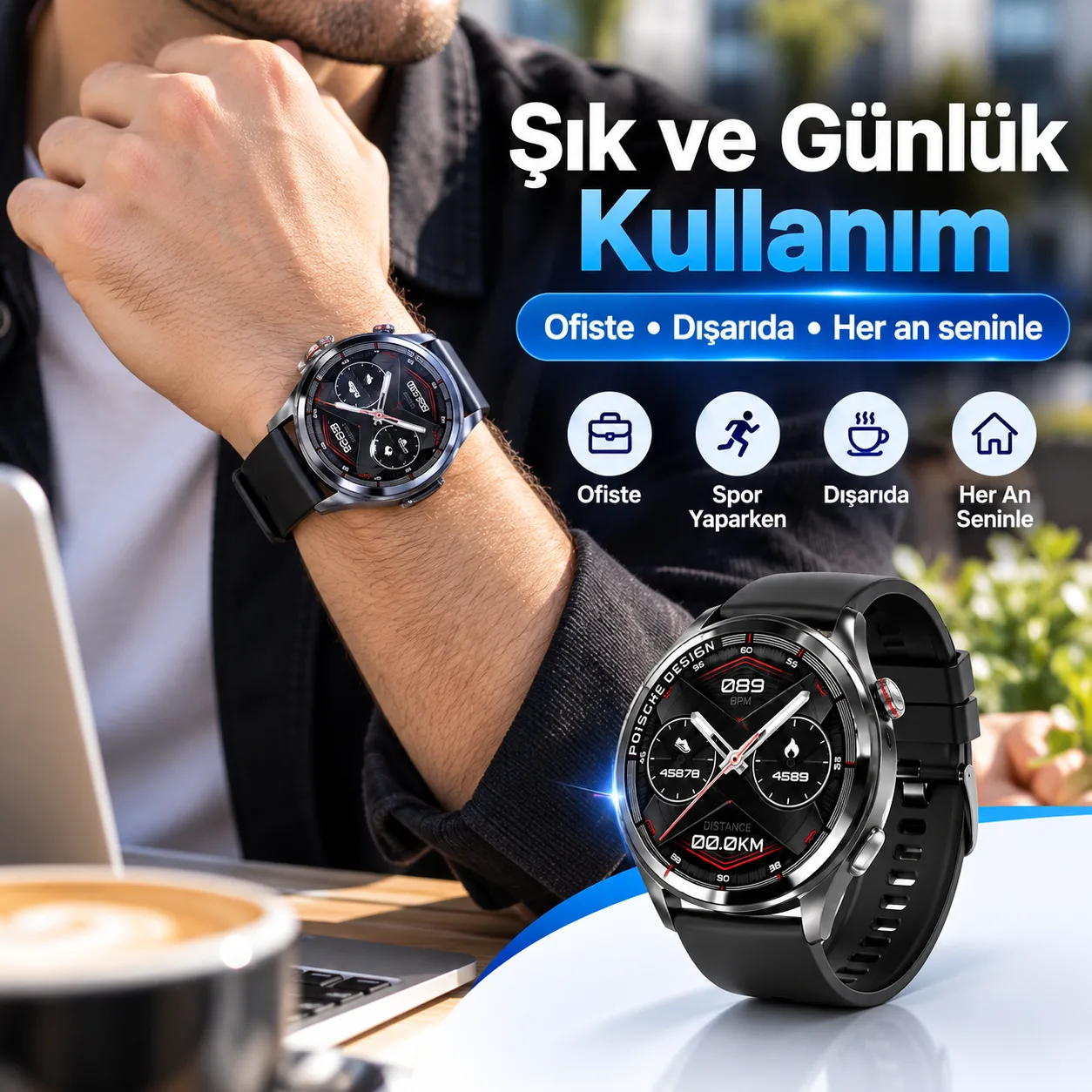 HW23 MAX Akıllı Saat – 1.52 İnç Geniş Ekran, Kablosuz Şarj ve WearFit Pro