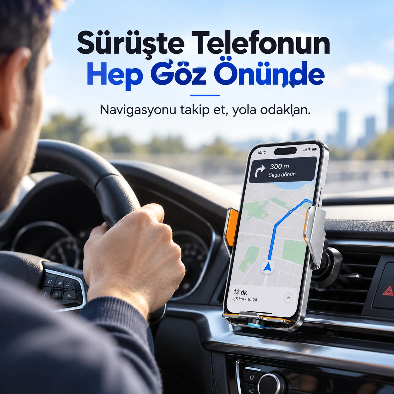 C11 Kablosuz Şarjlı Araç Telefon Tutucu – 15W Otomatik Açılır Kapanır