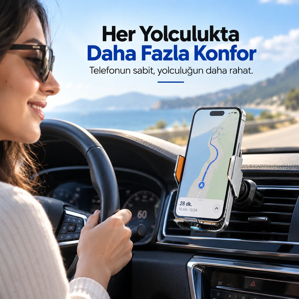 C11 Kablosuz Şarjlı Araç Telefon Tutucu – 15W Otomatik Açılır Kapanır