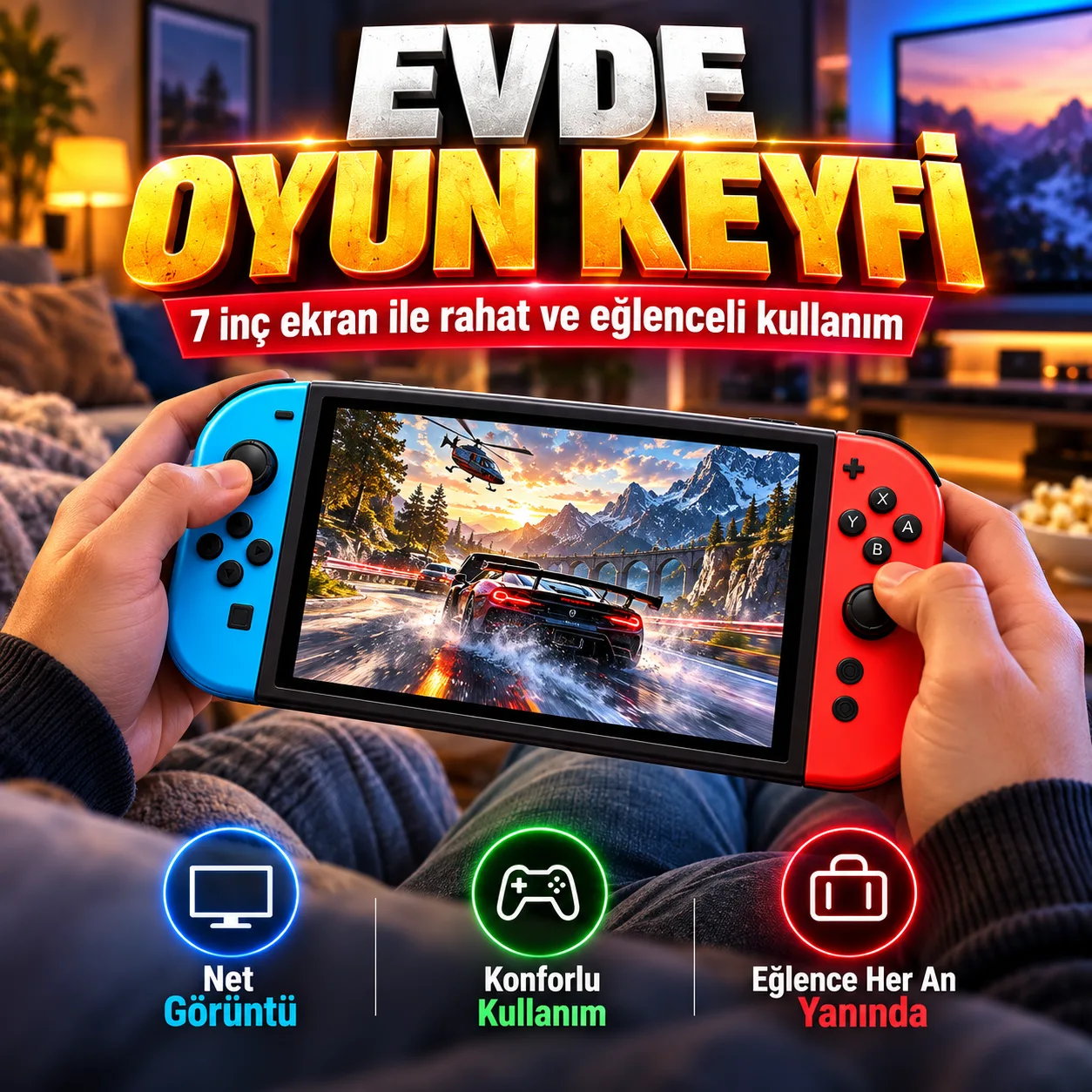 G90 Taşınabilir Retro Oyun Konsolu – 20.000+ Oyun