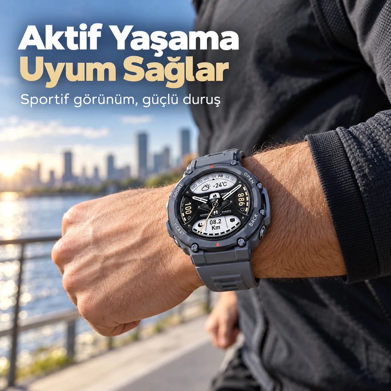 ZW25 Akıllı Saat – 1.52 İnç AMOLED Ekran, Bluetooth Arama, WearFit Pro ve IP67