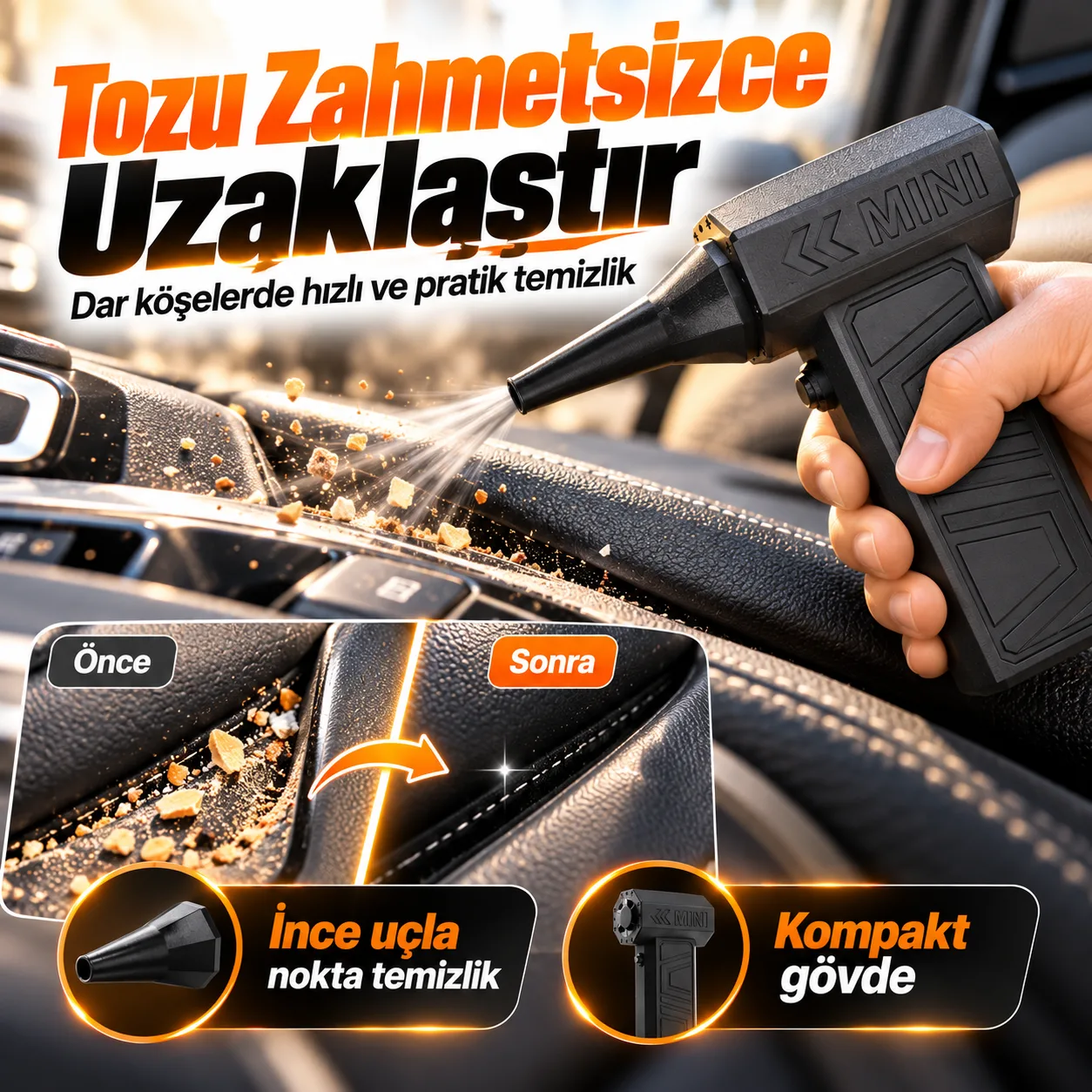 Kablosuz Hava Üfleme Makinesi – Mini Turbo Fan