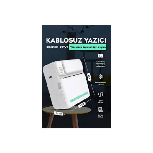 Bakeey Bluetooth Mini Fotoğraf Yazıcı – Kablosuz, Type-C
