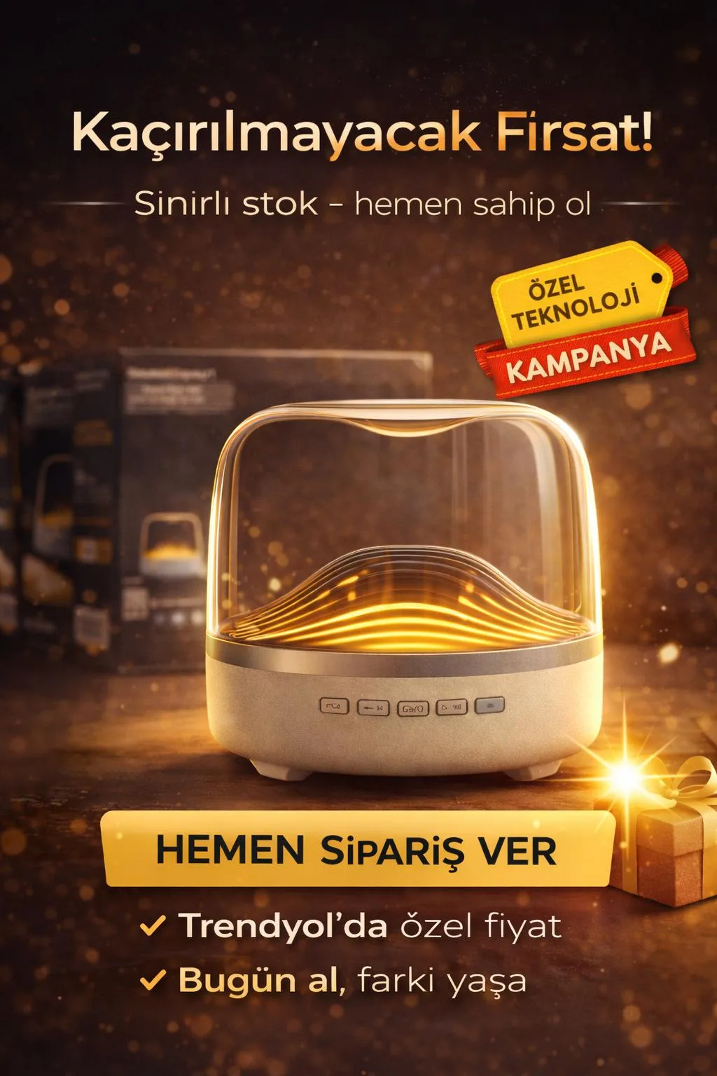 LED Masa Lambalı Bluetooth Hoparlör – Dekoratif Tasarım – ürün görseli 6