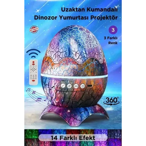 Bakeey Dinozor Yumurtası Gece Lambası – Galaxy Projektör