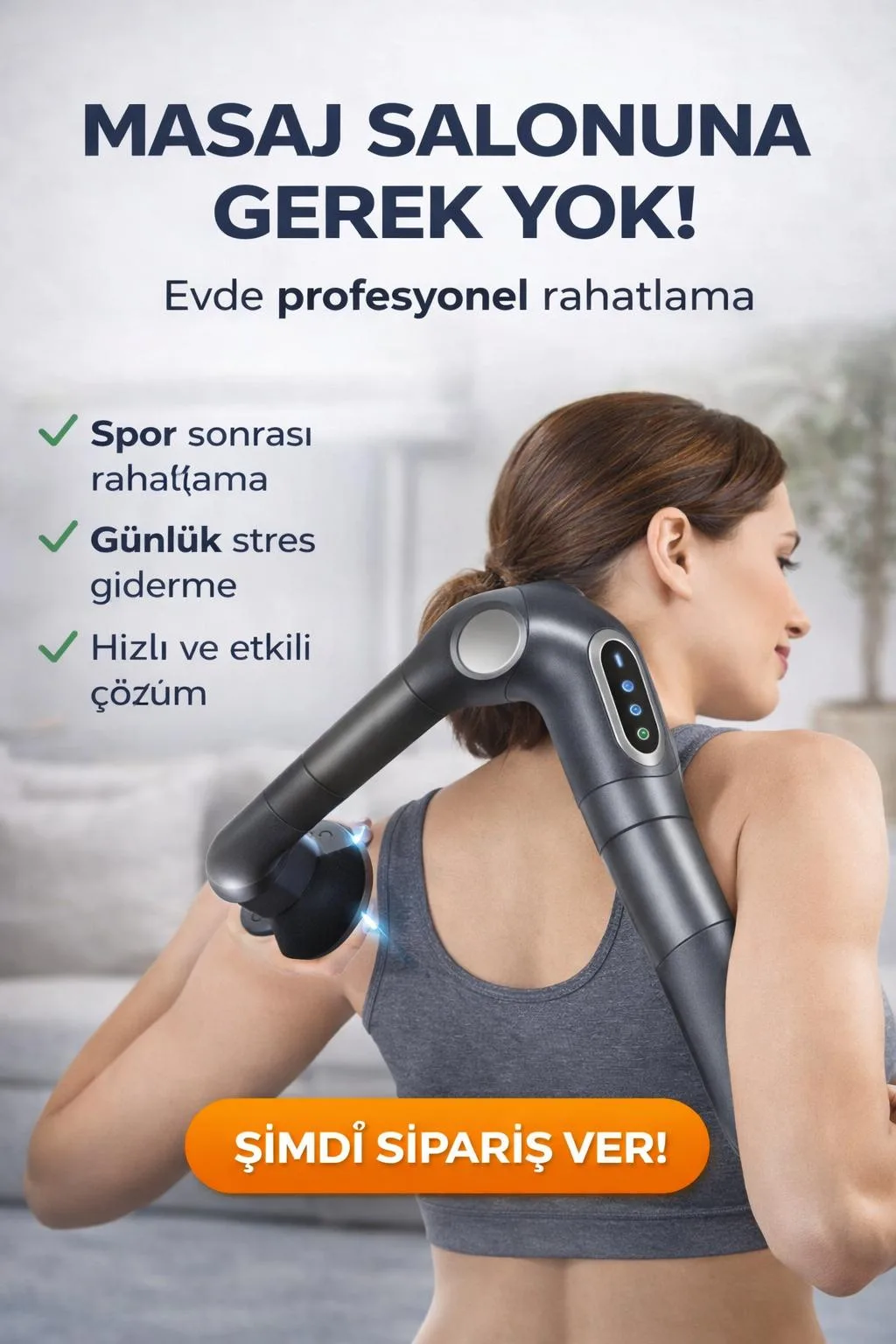 Şarjlı Masaj Tabancası – Titreşimli Kas Masaj Aleti