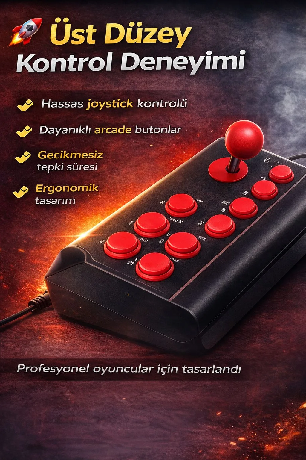 Tek Kişilik Arcade Oyun Konsolu – USB, TV Bağlantılı