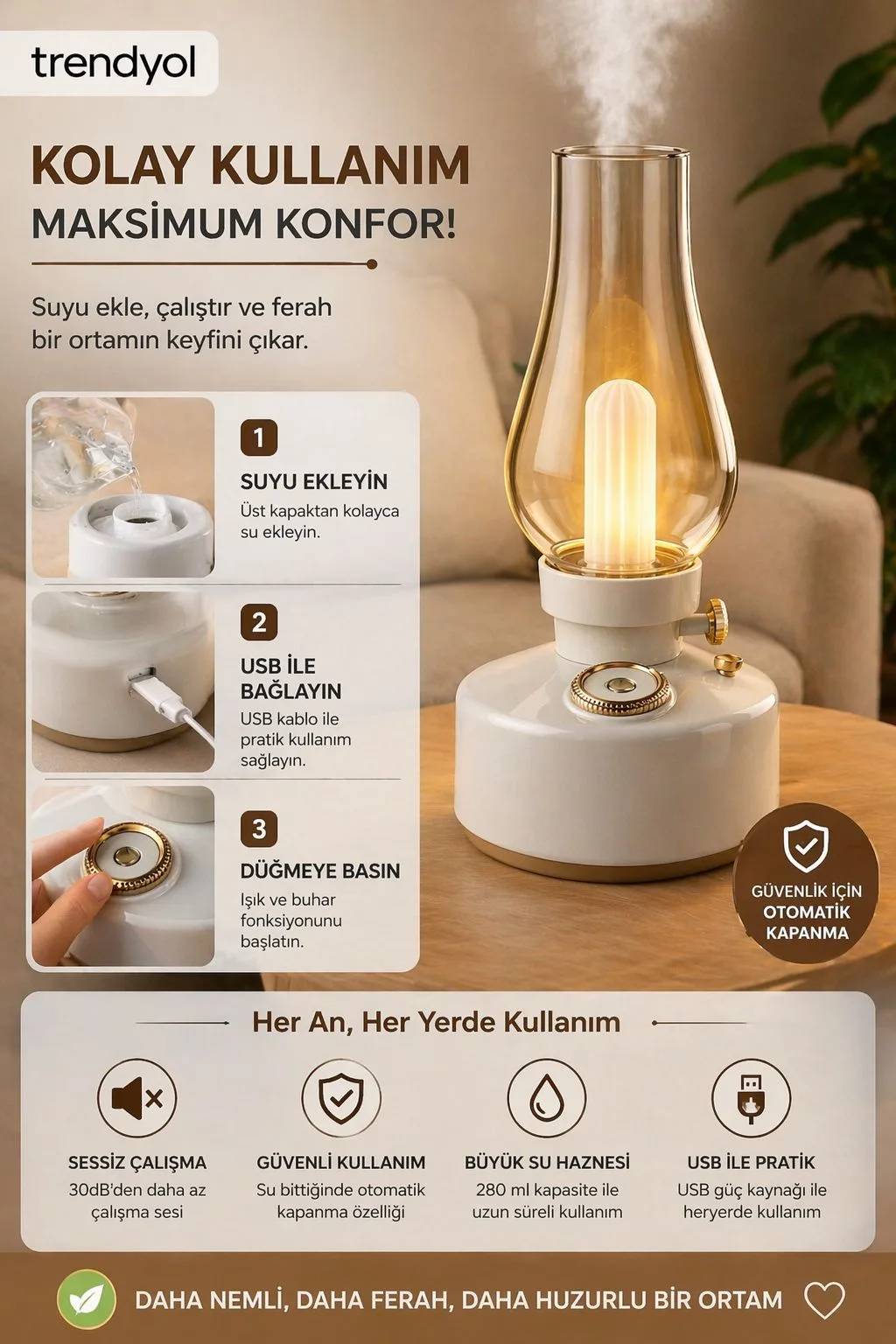 Dimmer Ayarlı Dekoratif Gece Lambası – Sıcak Işık – ürün görseli 6