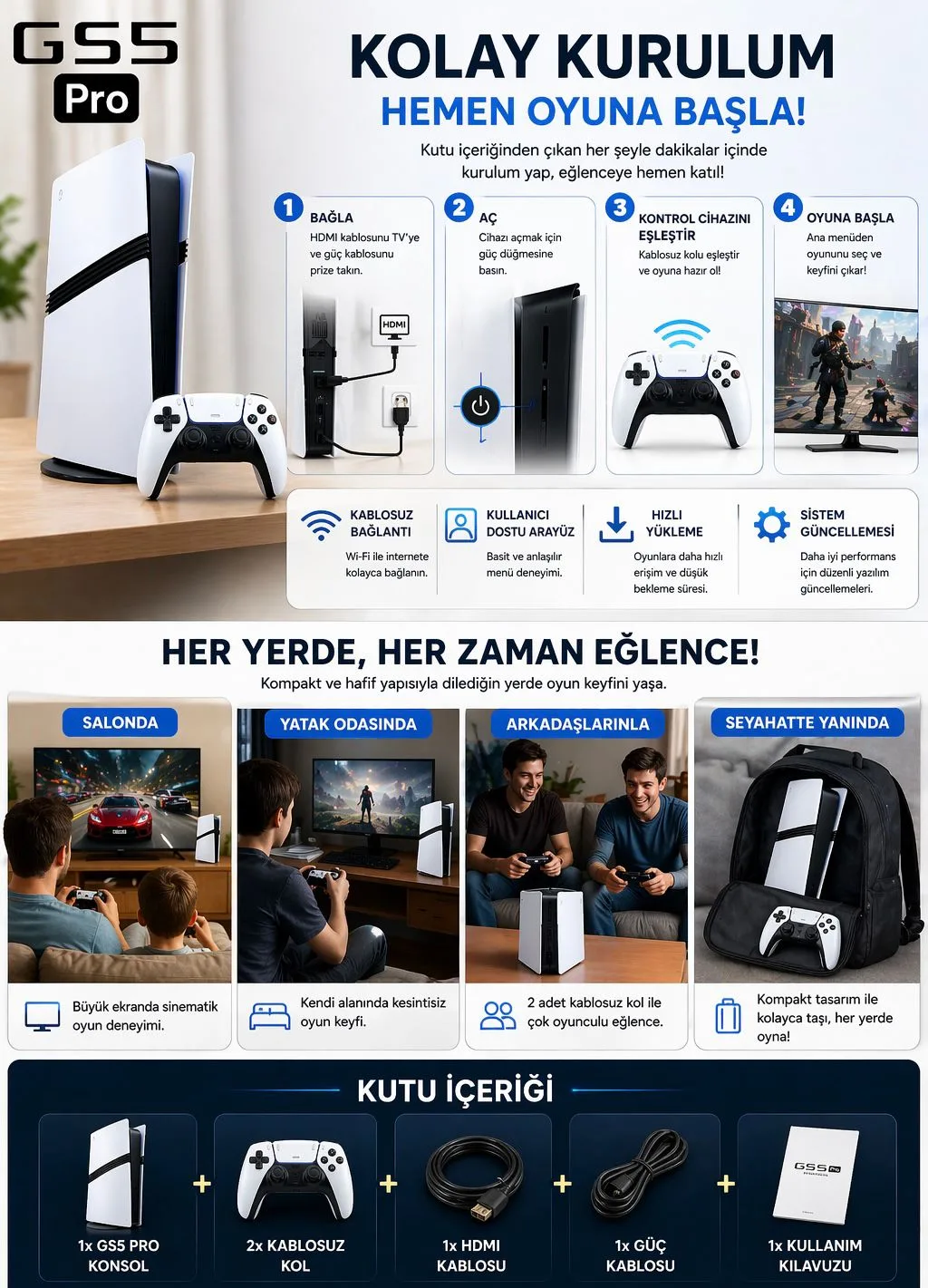 40.000 Oyunlu Retro Konsol – 4K HDMI, 2 Kollu – ürün görseli 13