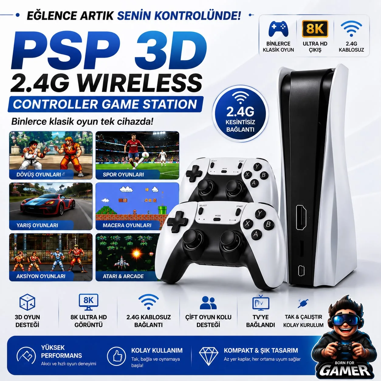 40.000 Oyunlu Retro Konsol – 4K HDMI, 2 Kollu – ürün görseli 2