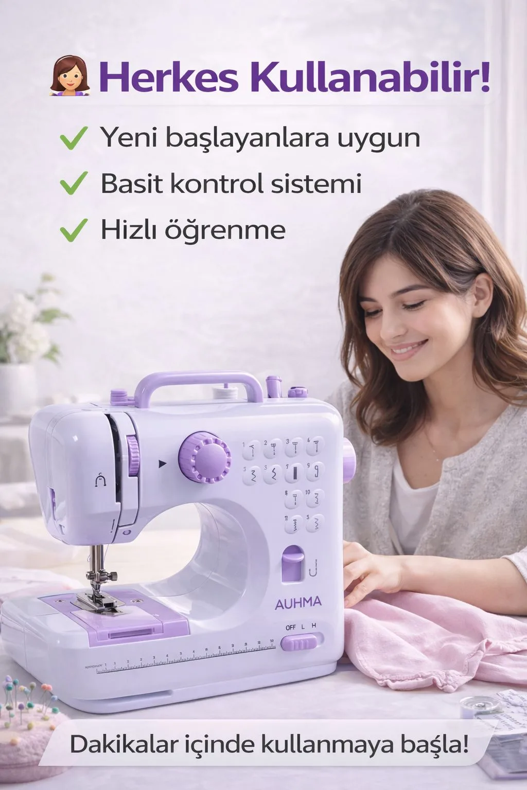 12 Programlı Mini Dikiş Makinesi – Taşınabilir – ürün görseli 3