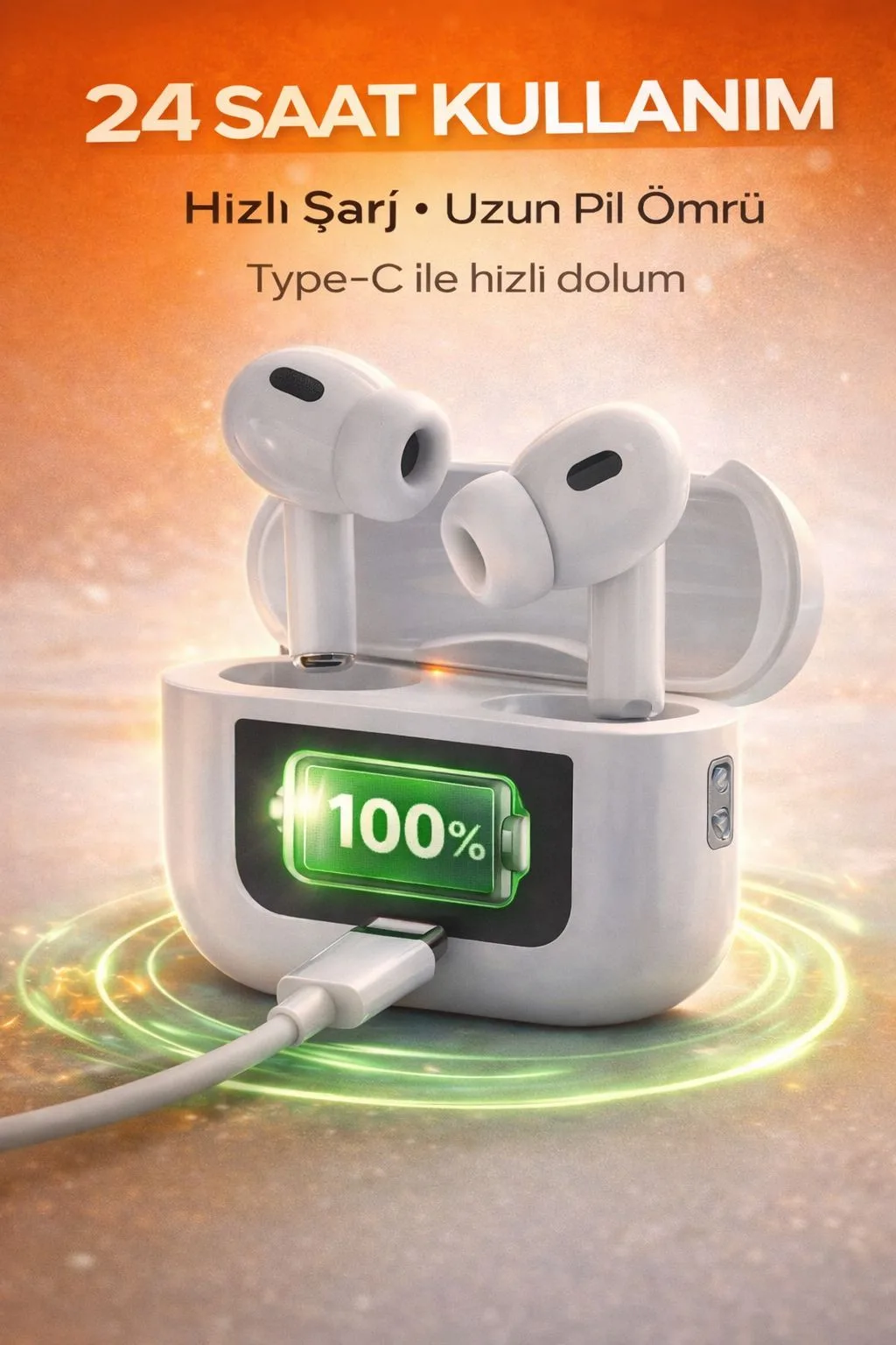LCD Ekranlı TWS Bluetooth Kulaklık – Dokunmatik – ürün görseli 5