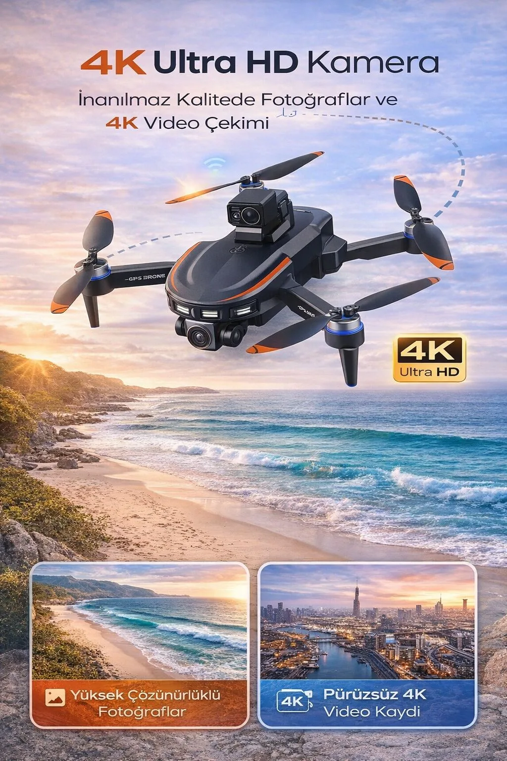 S28 GPS Drone – 4K Kamera, 5G WiFi, 32 Dakika Uçuş – ürün görseli 3
