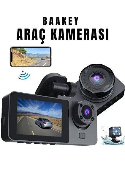 Bakeey 3 Kameralı Araç İçi Kamera – WiFi, G-Sensor – ürün görseli 6