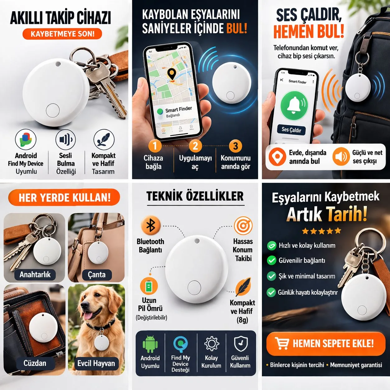 Bluetooth Akıllı Takip Cihazı – Android ve iOS Uyumlu – ürün görseli 6