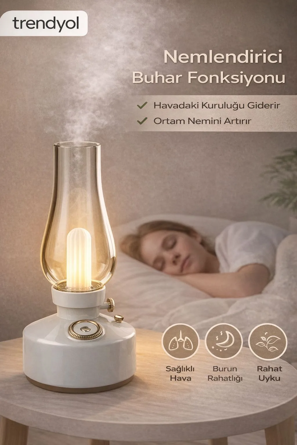 Dimmer Ayarlı Dekoratif Gece Lambası – Sıcak Işık – ürün görseli 2
