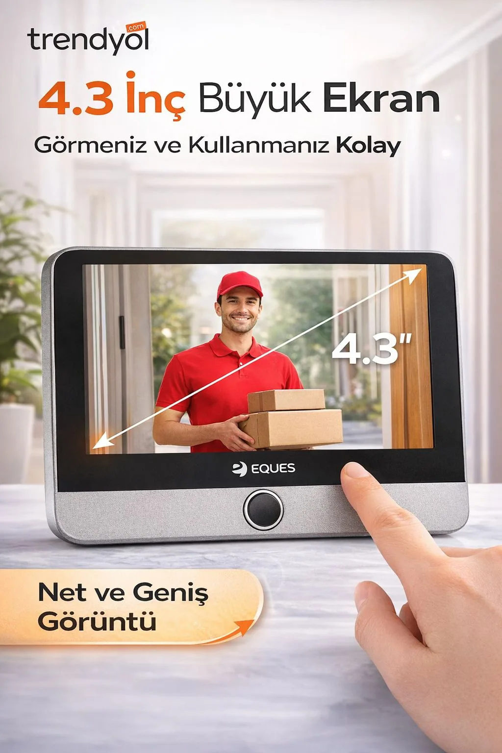 4.3 İnç Dijital Kapı Dürbün Kamerası – Gece Görüş – ürün görseli 4