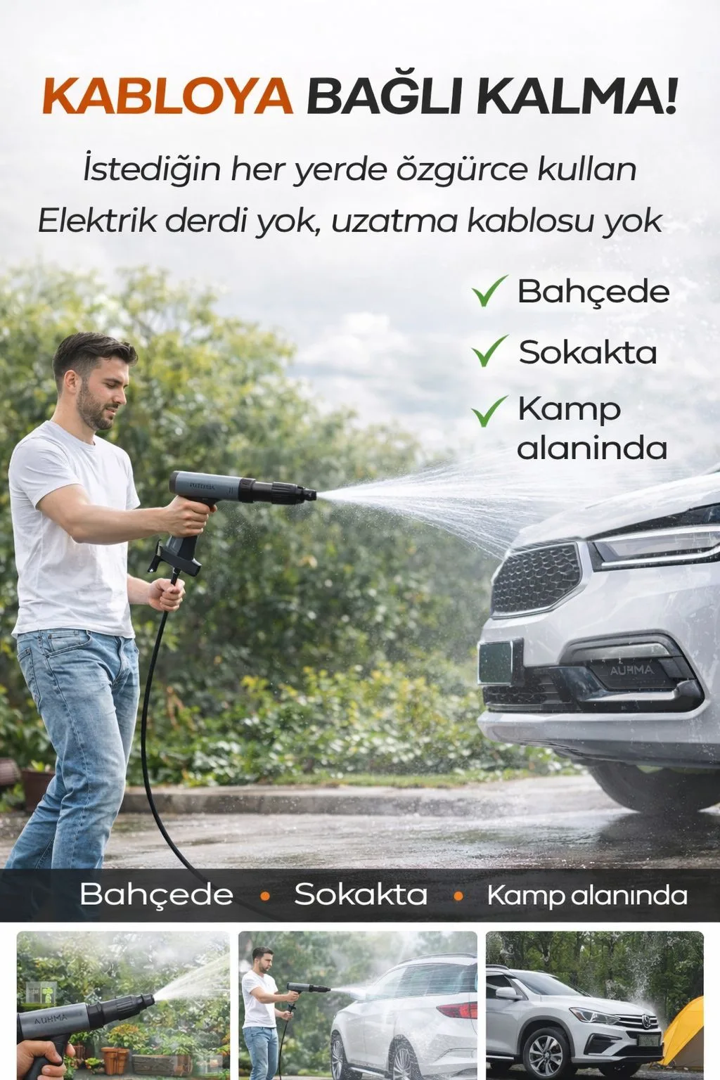 180W Kablosuz Araç Yıkama Makinesi – Şarjlı – ürün görseli 4