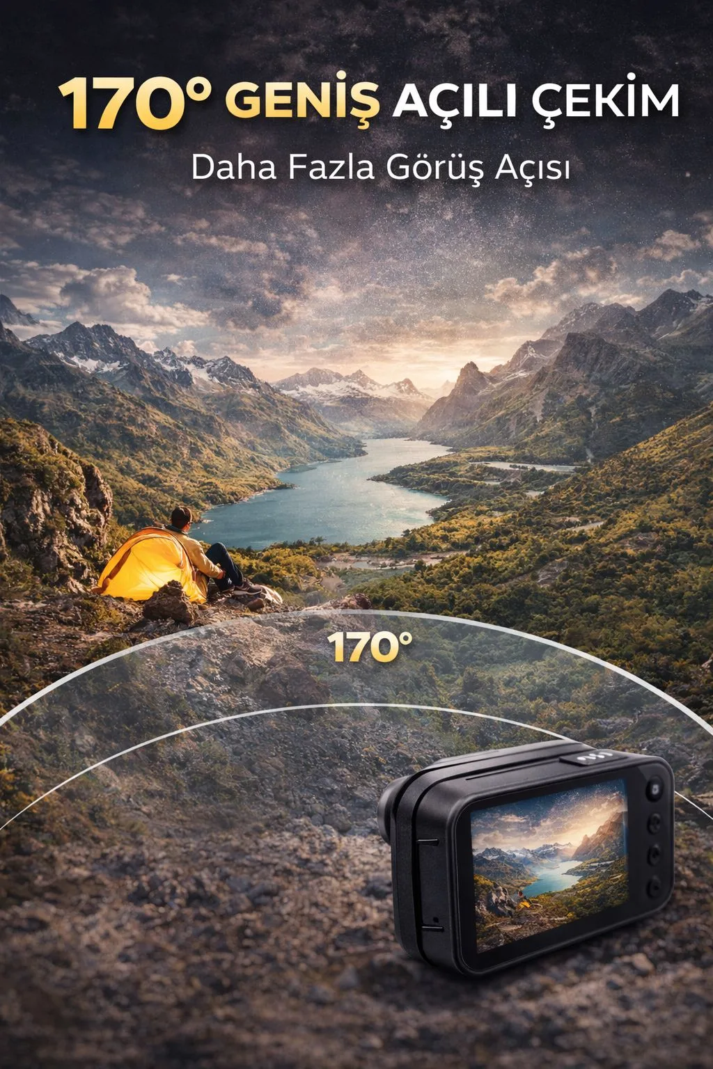 4K Aksiyon Kamerası – WiFi, Su Geçirmez Kılıf – ürün görseli 4