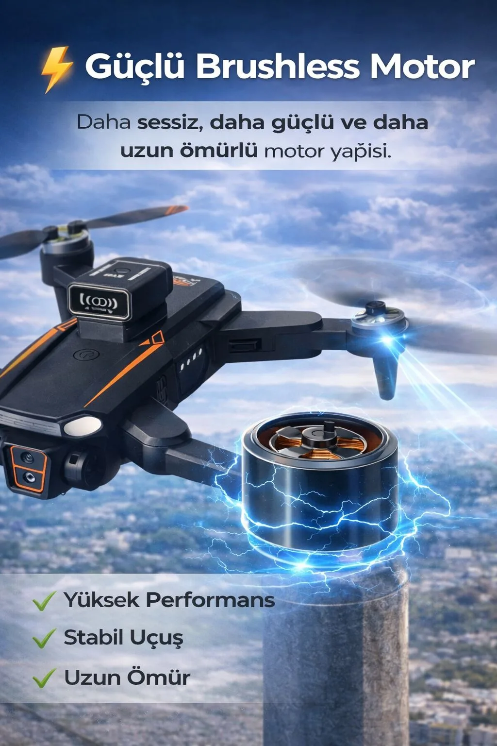 Optical Flow Kameralı Drone – Katlanabilir, HD – ürün görseli 3