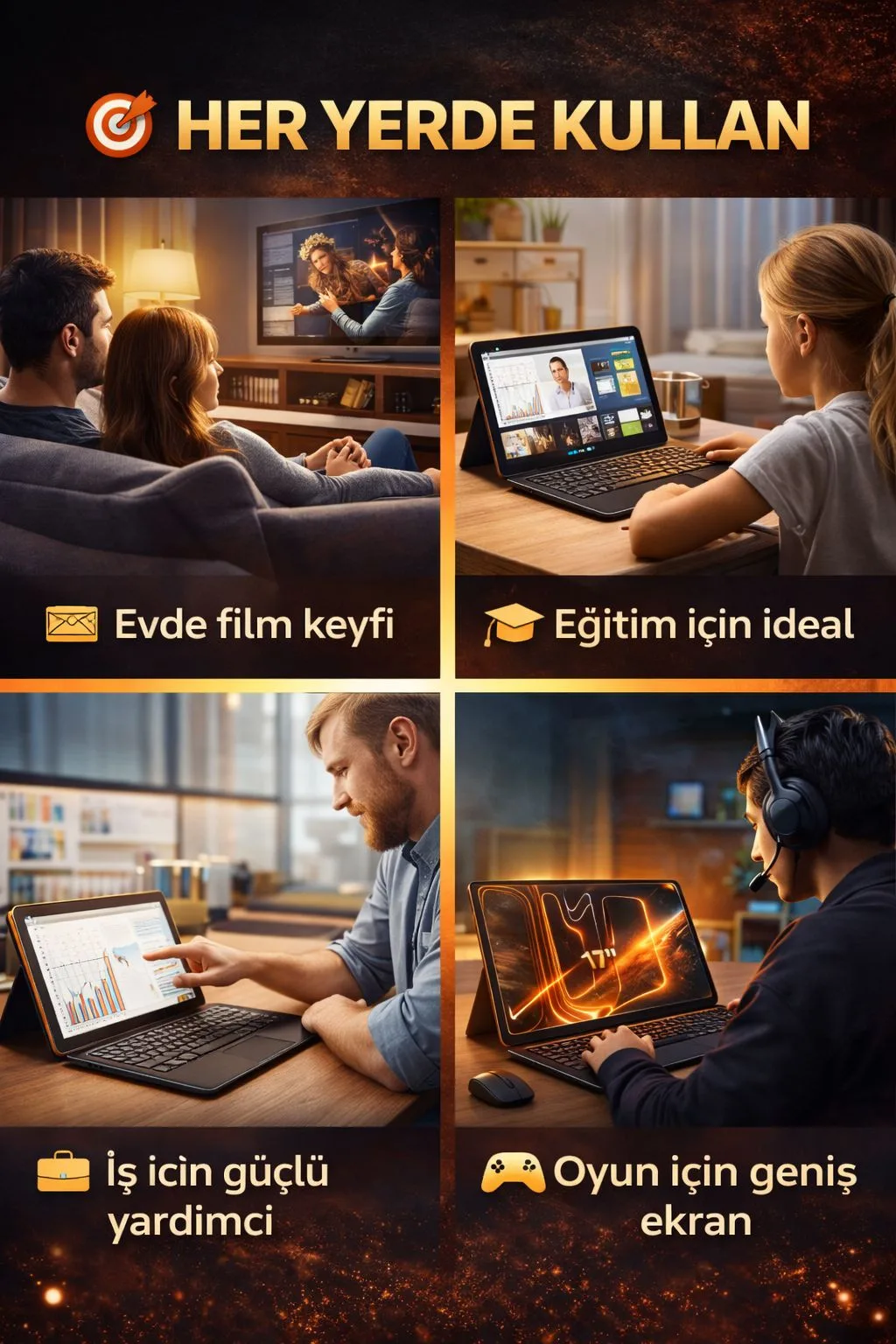 17 PRO MAX Klavyeli Tablet Seti – Mouse ve Kalem Dahil – ürün görseli 9