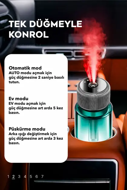 Lazer Işıklı Otomatik Araç Parfümü – 3 Mod – ürün görseli 2