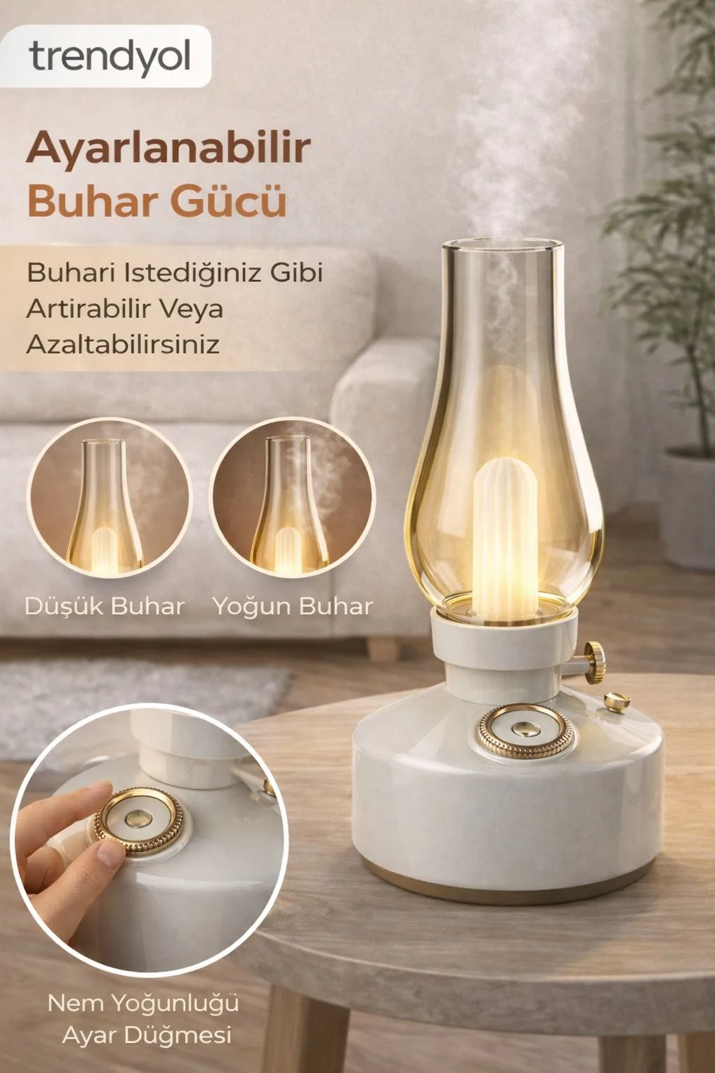Dimmer Ayarlı Dekoratif Gece Lambası – Sıcak Işık – ürün görseli 4