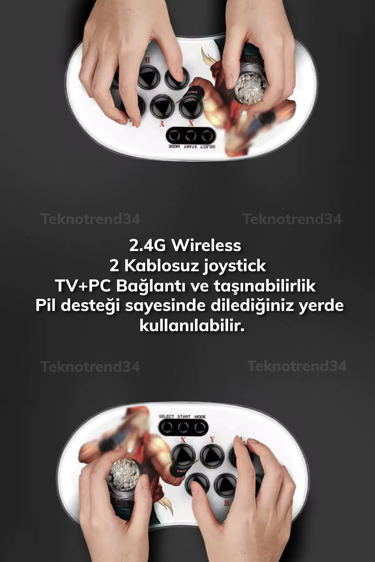 Bakeey Game Stick Retro Oyun Konsolu – 4K, Kablosuz – ürün görseli 3