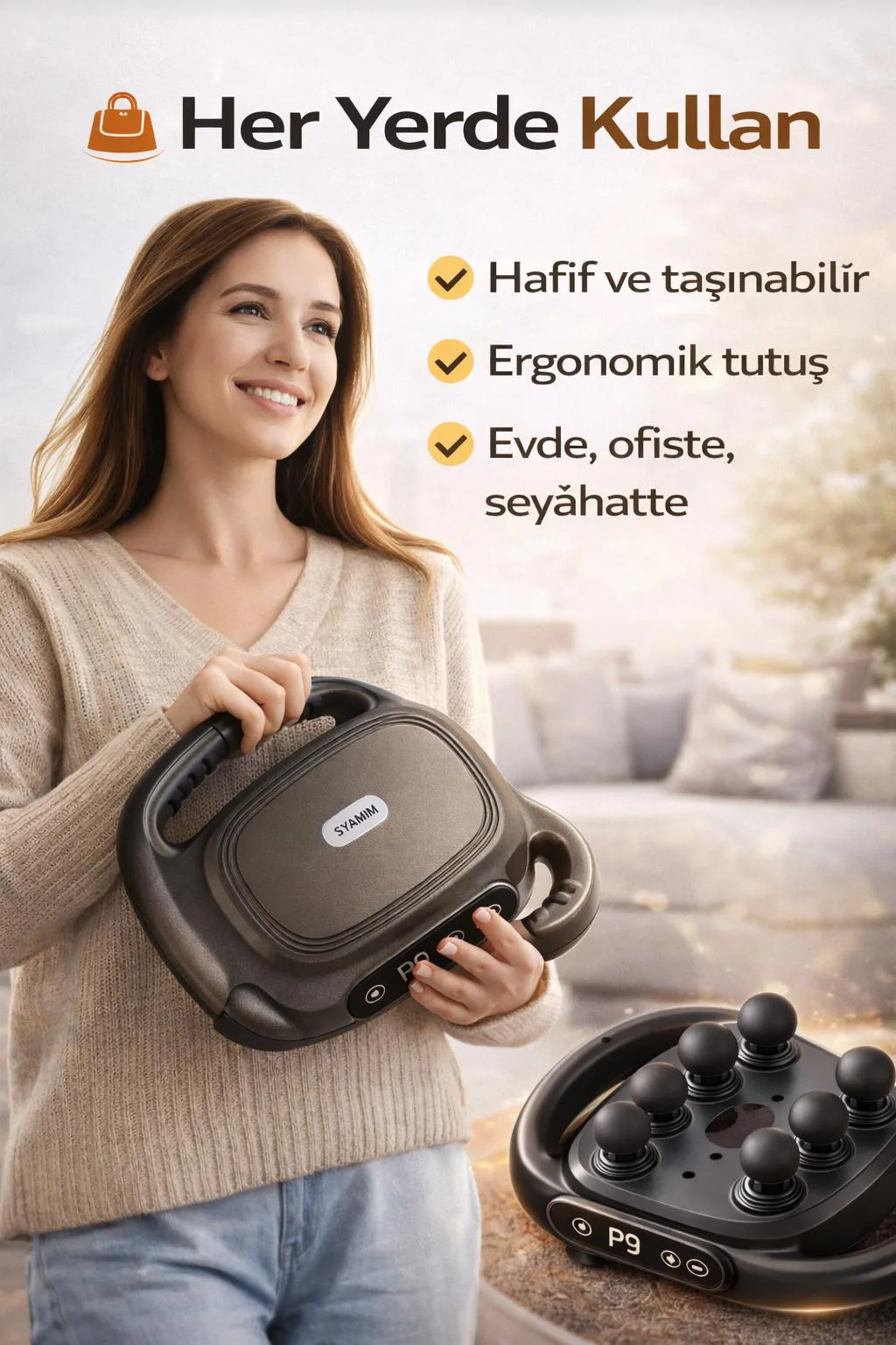 12 Başlıklı Derin Doku Masaj Aleti – Şarjlı – ürün görseli 4