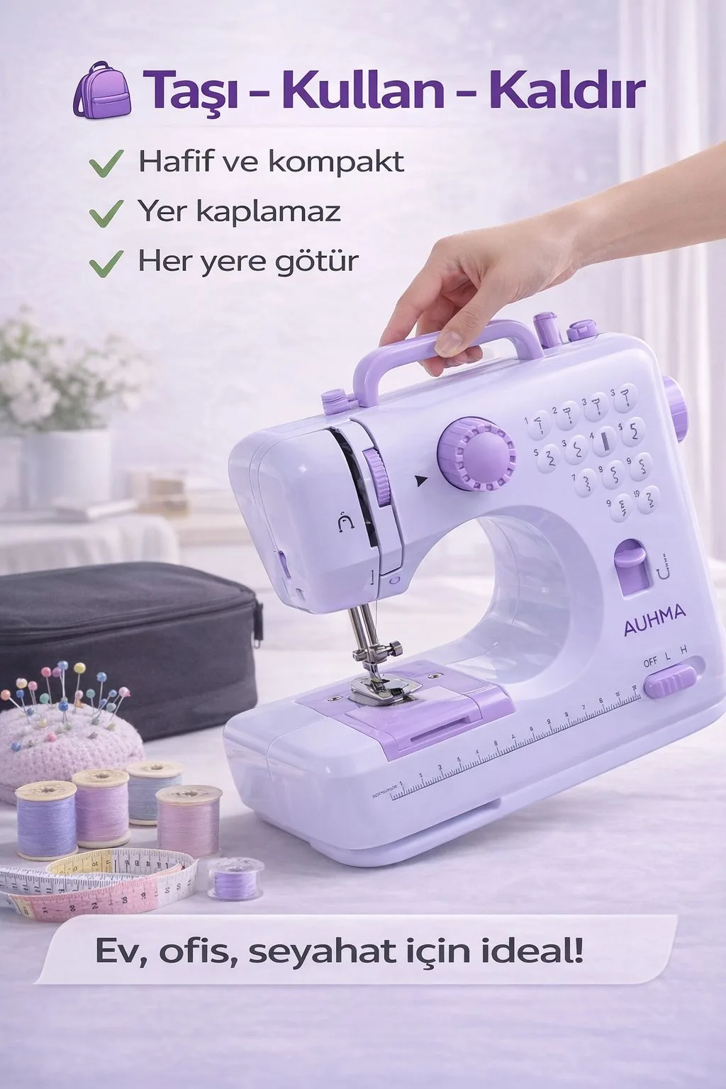 12 Programlı Mini Dikiş Makinesi – Taşınabilir – ürün görseli 4
