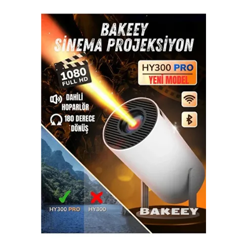 Bakeey Mini Projeksiyon Cihazı – 2K, Bluetooth