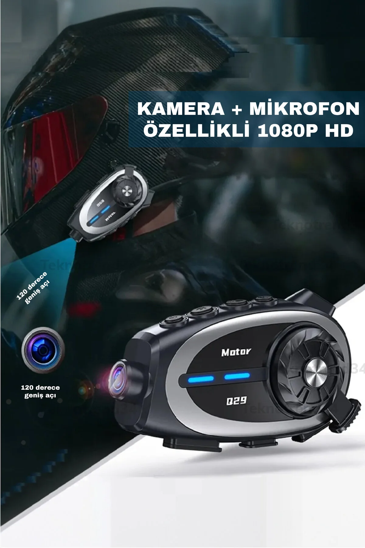 Bakeey Motosiklet Kask İnterkomu – 1080P, WiFi – ürün görseli 3
