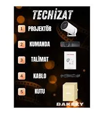 Bakeey Mini Projeksiyon Cihazı – 2K, Bluetooth – ürün görseli 5