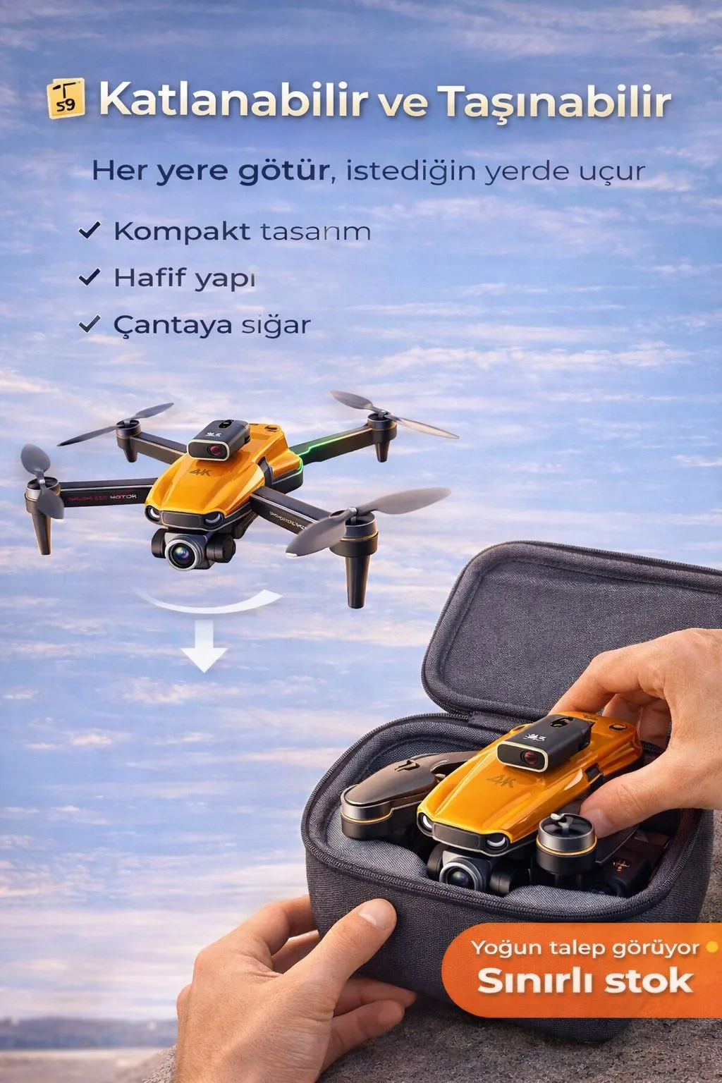 S9 Akıllı Drone – 4K Kamera, Engelden Kaçınma – ürün görseli 5