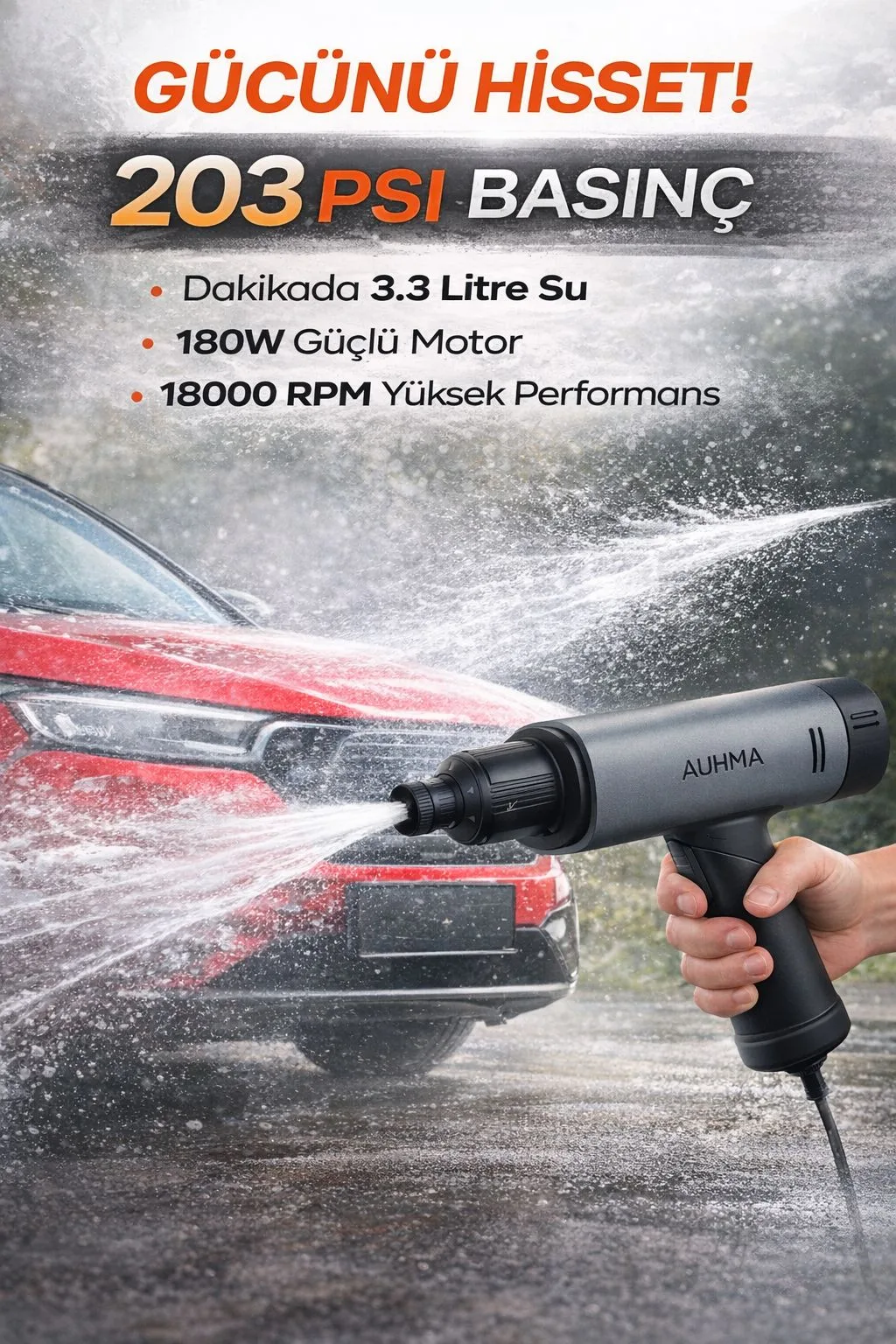 180W Kablosuz Araç Yıkama Makinesi – Şarjlı – ürün görseli 2