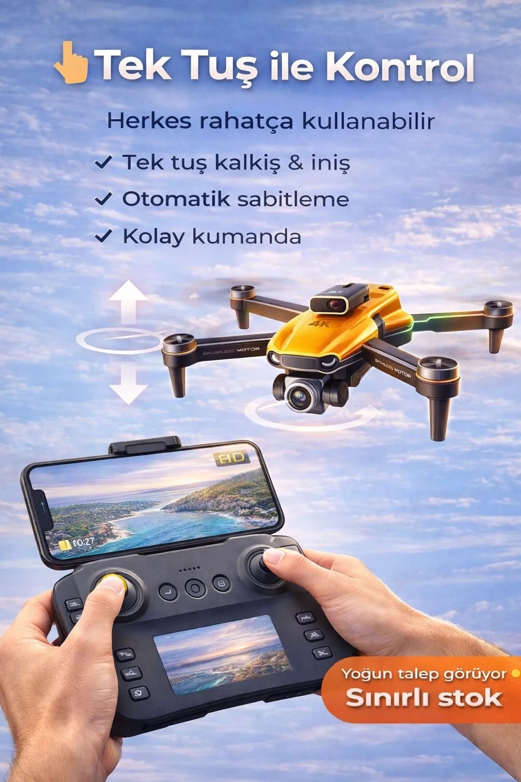 S9 Akıllı Drone – 4K Kamera, Engelden Kaçınma – ürün görseli 4