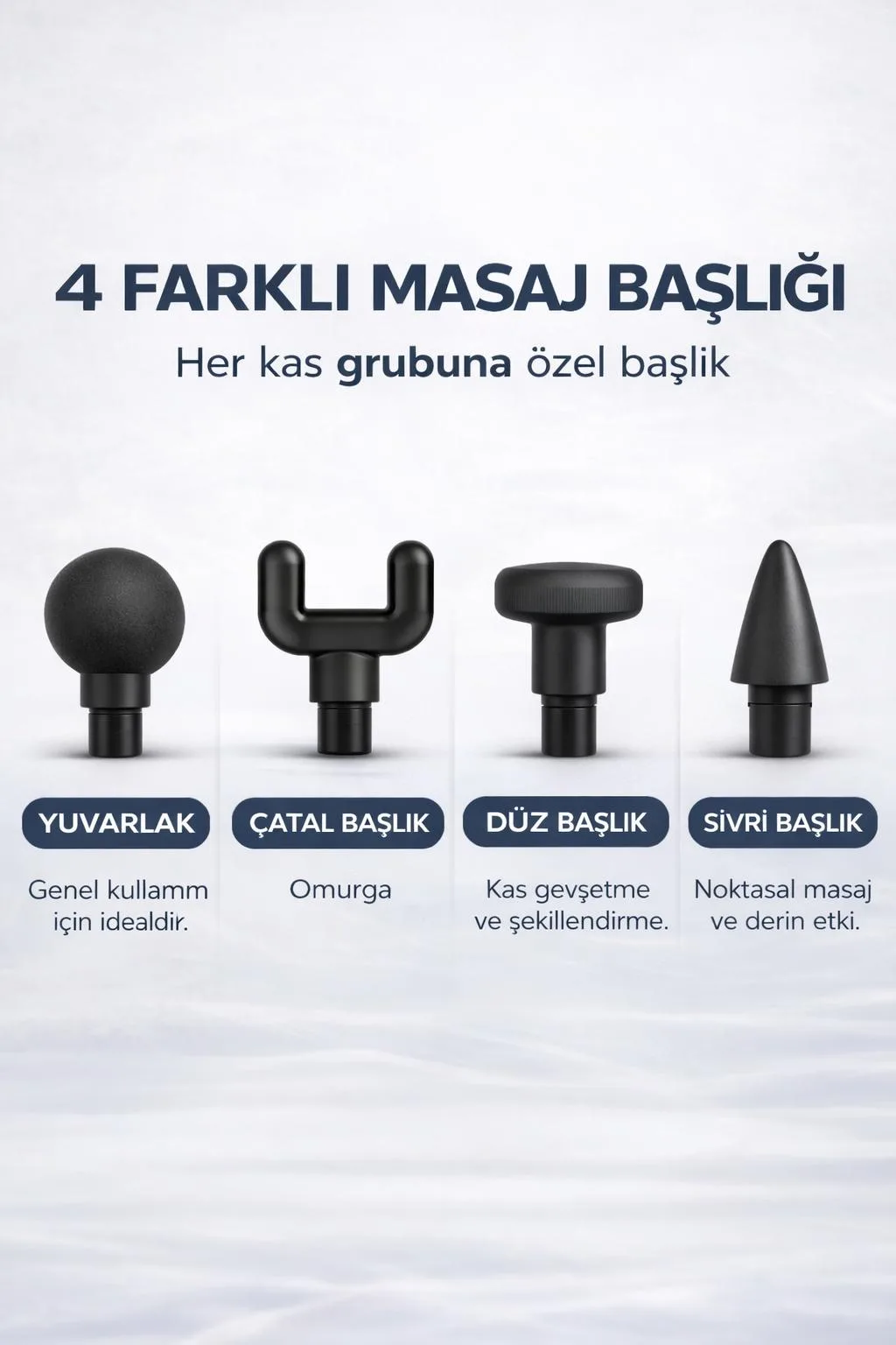 Şarjlı Masaj Tabancası – Titreşimli Kas Masaj Aleti – ürün görseli 3