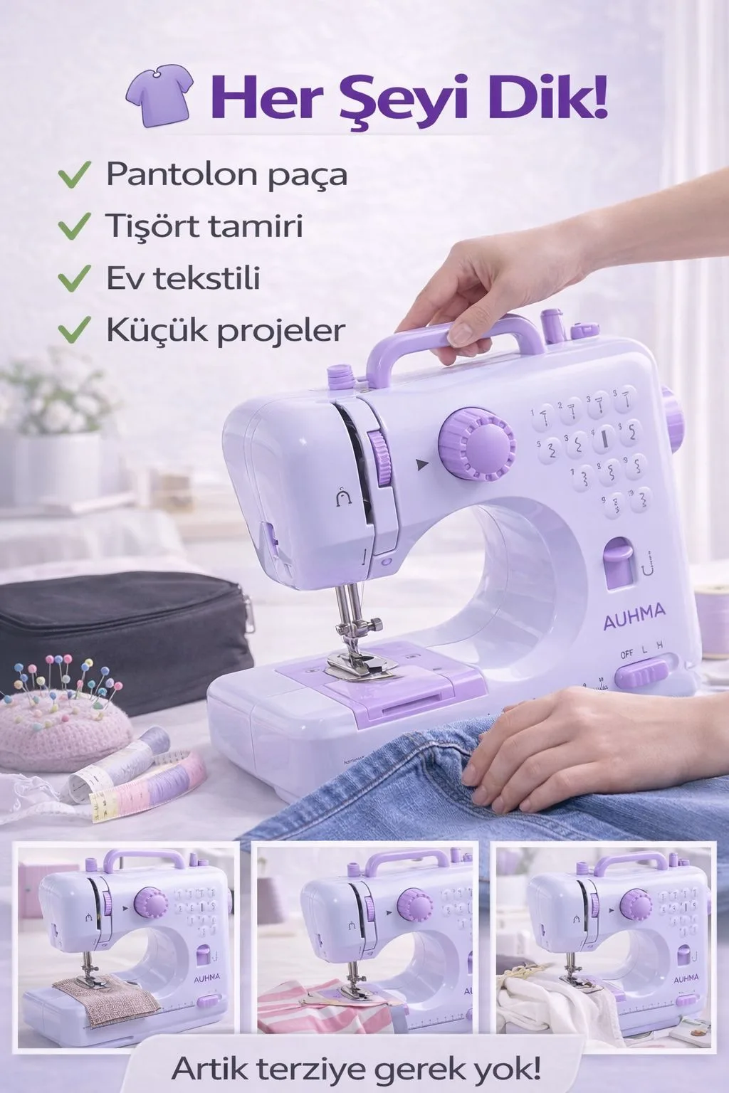 12 Programlı Mini Dikiş Makinesi – Taşınabilir – ürün görseli 5